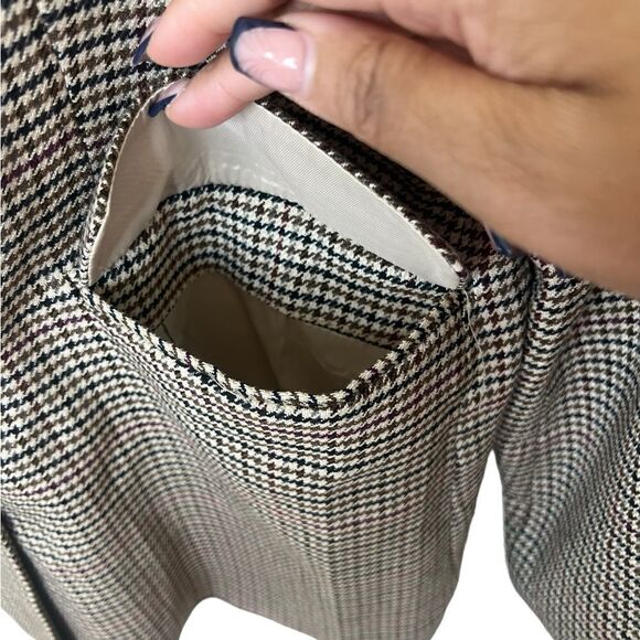 Rails Cambridge Plaid Houndstooth Jac Double Breasted Academia Blazer Large - Picture 10 of 16